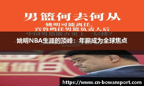 姚明NBA生涯的顶峰：年薪成为全球焦点